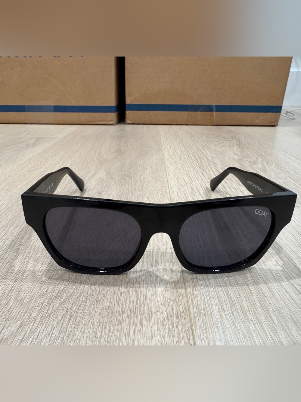Quay Australia Black Shield Sunglasses